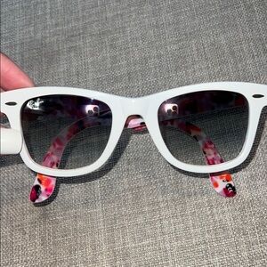 Ray-Ban White and Pink Sunglasses
